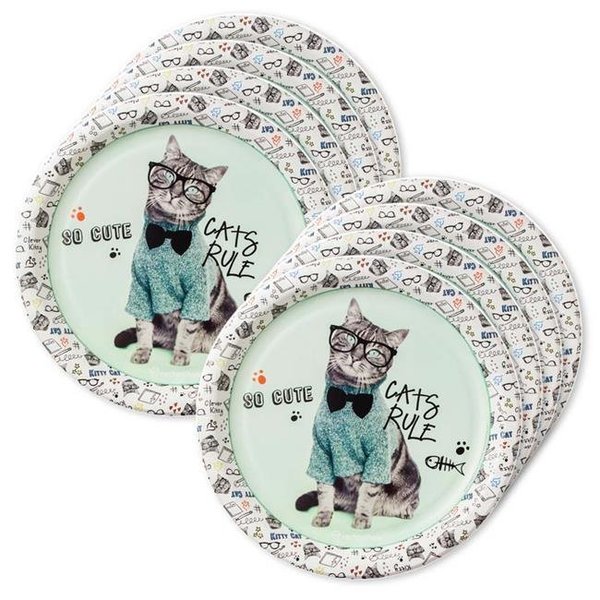 Birthday Express BirthdayExpress 305017 Rachael Hale Cats Rule Lunch Plates - 24 Piece 305017